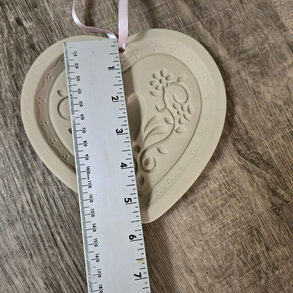 VTG Pair New Stoneware Cookie Molds Heart Easter Spring ABC Distributing 10425 - Picture 7 of 12